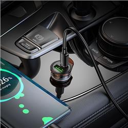 ŁADOWARKA SAMOCHODOWA HOCO NZ16A 1 X USB-A   1 X USB-C QC3.0 PD 43W szara
-113002