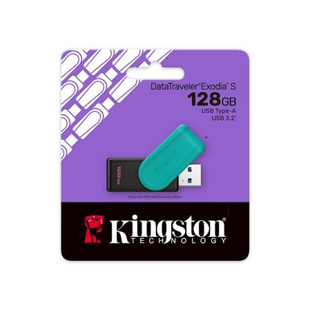 PENDRIVE KINGSTON 128GB USB 3.2 GEN 1 CZARNO - TURKUSOWY
AKKSGPENKIN00070-113159