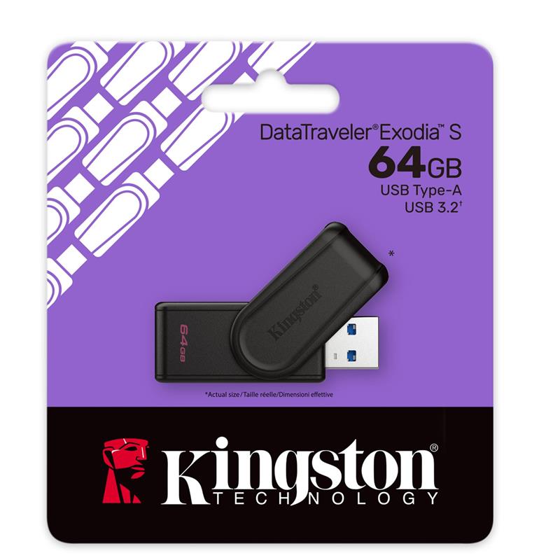 PENDRIVE KINGSTON 64GB 3.2 GEN 1 DT EXODIA S CZARNY
AKKSGPENKIN00073-113485