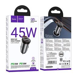 ŁADOWARKA SAMOCHODOWA HOCO NZ16B 2 X USB-C QC3.0 PD 45W szara
-113742