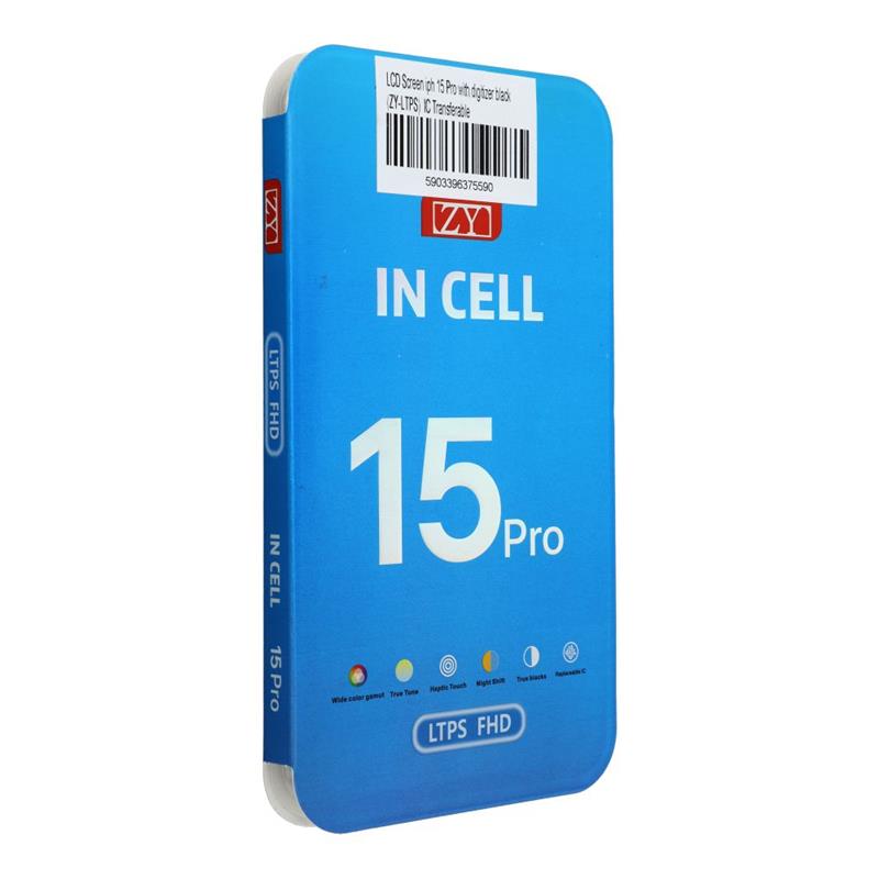 WYŚWIETLACZ LCD iPHONE 15 PRO 6.1 (ZY-LTPS) IC TRANSFERABLE czarny-115074