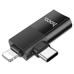 ADAPTER HOCO 2W1 OTG USB-C / LIGHTNING DO USB-A UA17 czarny -115239