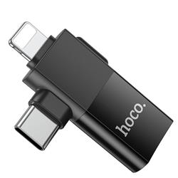 ADAPTER HOCO 2W1 OTG USB-C / LIGHTNING DO USB-A UA17 czarny -115240