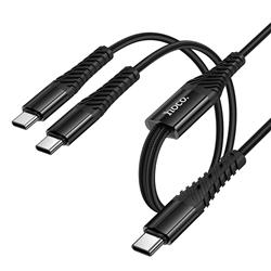 KABEL USB TYP C / TYP C   TYP C HOCO X123 2W1 1m czarny-115481