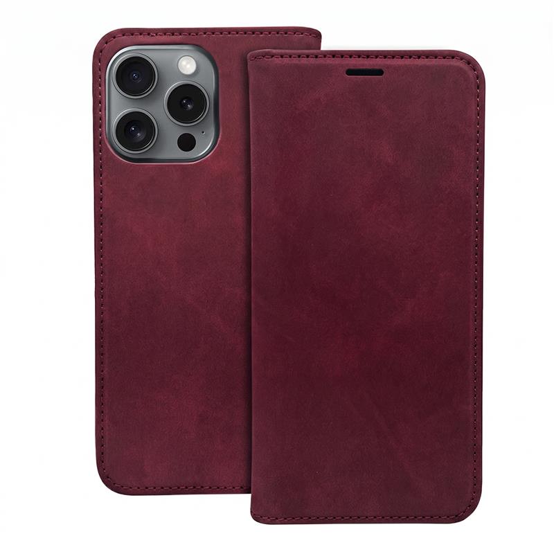 KABURA SMART SUEDE IPHONE 14 6.1 bordowe-115845