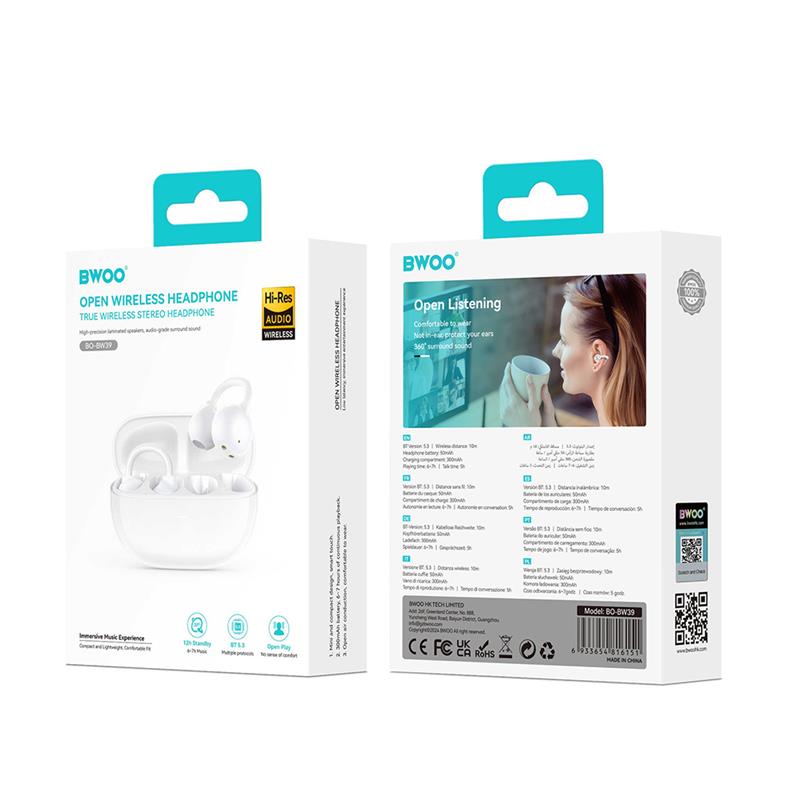 SŁUCHAWKI BWOO BLUETOOTH BW39 TWS do biegania białe
GSM194965
6933654816151
-116874