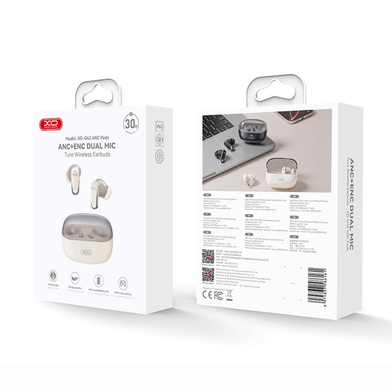 SŁUCHAWKI BLUETOOTH XO G42 TWS ANC   ENC beżowe
GSM276887
6975837586161-116869