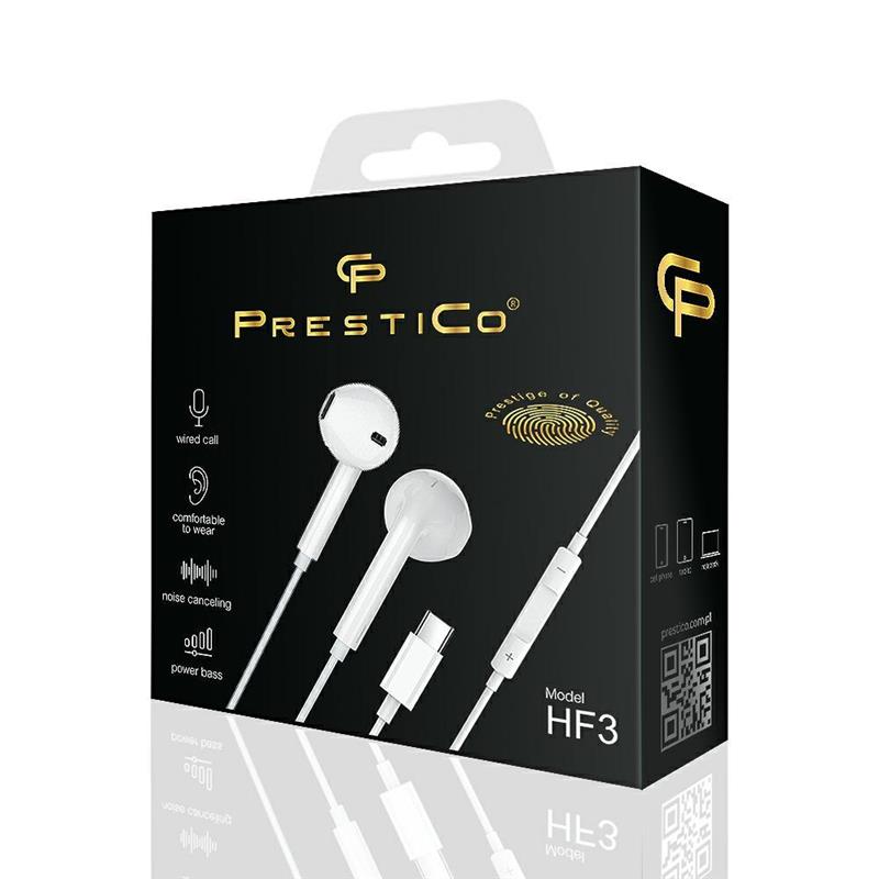 SŁUCHAWKI PRESTICO HF3 TYP C  białe
5902280601845-117160