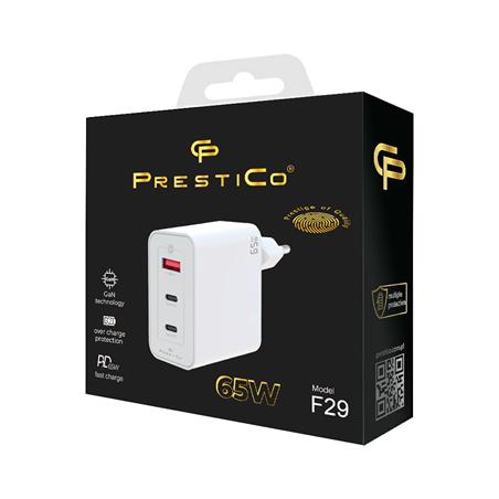 ŁADOWARKA SIECIOWA PRESTICO F29 1 x USB-A   2 x USB-C GaN 65W WTYCZKA biała
5904643073535 
-117153