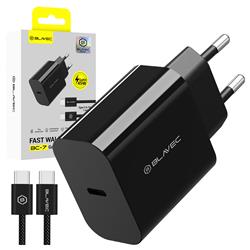ŁADOWARKA SIECIOWA BLAVEC BC-7 GaN4 TYP C 45W 3A   KABEL TYP C / TYP C czarna 
(TCBC7G4-CB453A)-117602